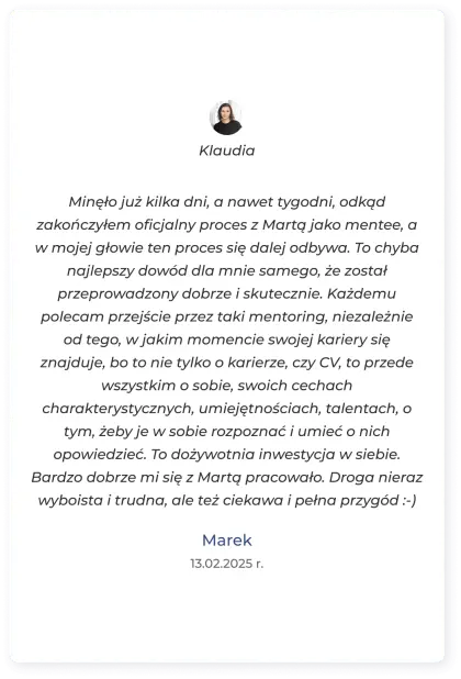 Opinia dla Klaudii
