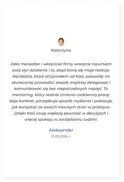 Opinia dla Katarzyny