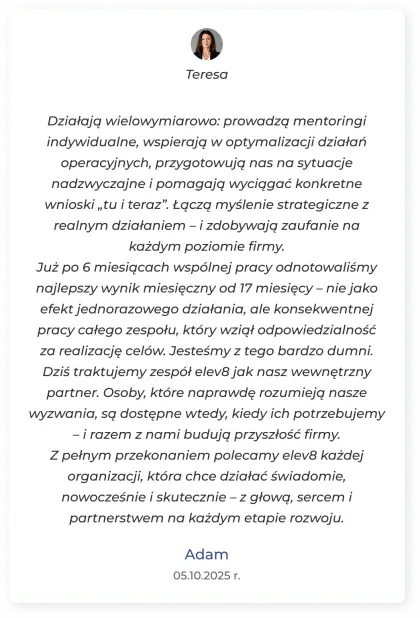 Opinia dla Teresy