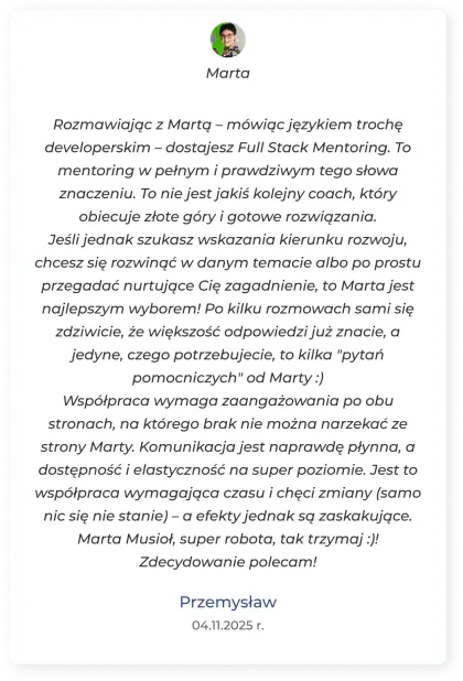 Opinia dla Marty