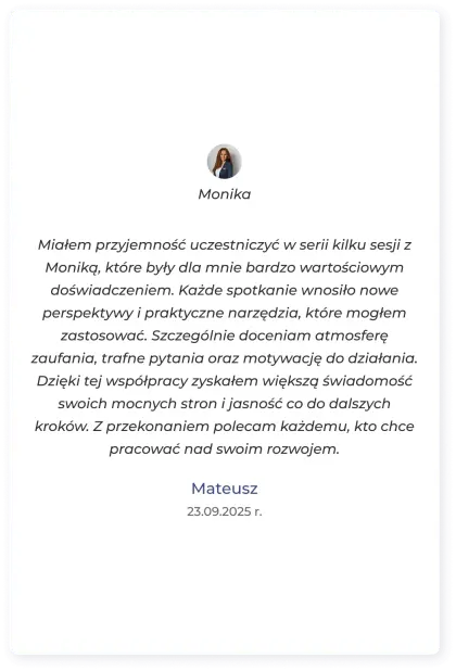 Opinia dla Moniki