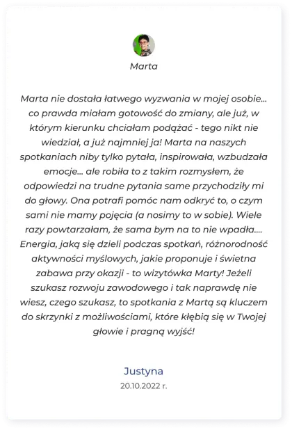 Opinia dla Marty